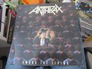 ANTHRAX 1987 AMONG THE LIVING VINYL DOUBLE SIGNED DISC LP 1st Press ILPS 9865