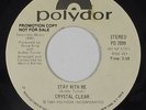 70s Soul 45 - Crystal Clear - Stay With Me - Polydor - VG+ mp3 - promo