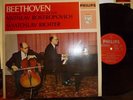 BEETHOVEN Sonatas Piano & Cello, 2 LP NM/VG+ ITALY Richter, Rostropovich PHILIPS