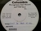 CLIFF RICHARD - DON'T BE MAD AT ME - 1960 COLUMBIA 1 SIDED TEST PRESS NM
