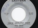 HEAR - TINA BRITT - YOU'RE ABSOLUTELY RIGHT - EASTERN 66 BRILL DANCERS