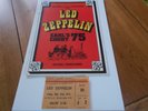 LED ZEPPELIN 1975 EARLS COURT CONCERT PROGRAMME AND TICKET