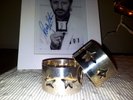 BEATLES - 2 x RINGO STARR OWNED 'STAR' SERVIETTE RINGS  PLUS FREE PHOTO