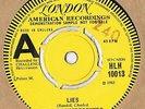 The Knickerbockers Lies / The Coming Generation UK 1965 London Promo HLH 10013
