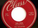 HEAR Rollettes Googie Rene 45 Sad Fool/Wham Bam CLASS 201 ex R&B rocker doo wop