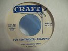 BUDD JOHNSON FOR SENTIMENTAL REASONS DOO WOP / NORTHERN 45 ON CRAFT 116  LISTEN
