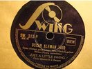 OSCAR ALEMAN TRIO just a little swing/dear old southland 78T Swing VG++