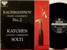 SXL 2076 BB ED1 Katchen, Rachmaninov piano concerto #2, Solti, London SO