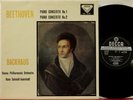 SXL 2178 WB 1E Backhaus, Beethoven Piano Concertos #1 & #2 Vienna Philharmonic
