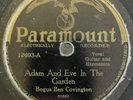 Bogus Ben Covington-Pre-War Blues-Paramount 78 RPM-Adam And Eve In The Garden-VG