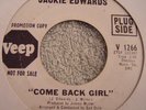Northern Soul - Jackie Edwards - Come Back Girl - W/Demo - US