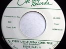 EDDIE CARL & EMBLEMS 45 Every Little Dream Comes True NEAR MINT Doo Wop f559