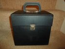 RETRO Vintage BLACK Record Case For Single / 45s / Vinyl Records