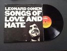SONGS OF LOVE AND HATE  LEONARD COHEN LP RECORD AUSTRALIA VG+
