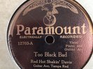TAMPA RED AS RED HOT SHAKIN' DAVIS PARAMOUNT 12703 BLUES 78 RPM RECORD EE+