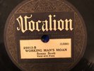Vocalion 25013 Sonny Scott WORKING MAN MOAN (Walter Roland)  1933 78 rpm  EE-/E