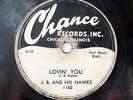 J.B. JB HUTTO & HIS HAWKS-LOVIN YOU /PET CREAM MAN ON CHANCE BLUES 78RPM