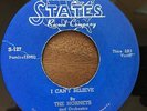 HORNETS I Can't Believe b/w Lonesome Baby 45 ORIGINAL States S-127 Doo Wop HEAR