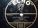78 TOURS/JAZZ/LEON KARTUN ET SON ORCHESTRE/ECHO 159/THAT,S GOOD FOR YOU