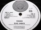 BLACK SABBATH PARANOID VERTIGO MINT AUDIO UK superb Original Large SWIRL Ozzy