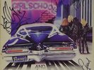 GIRLSCHOOL 'HIT AND RUN' UK LP ON RED VINYL SIGNED TO FRONT