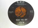 RAIN Hear You Cry 45 API 60s heavy fuzz garage punk VG+ plays well