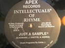 INTELLECTUALS OF RHYME Just A Sample mid school rap random hip hop