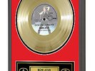 Bon Jovi Livin on a Prayer Slippery When Wet Framed Gold Disc Display Vinyl (45r