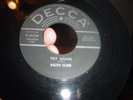 RARE-PATSY CLINE 45-blk decca-1958-2nd decca 45-90339-Try Again-MINT-