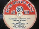 Rare 78rpm Ginger Rogers MGM Interview - Last film w/ Fred Astaire