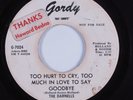 Northern Soul 45 DARNELLS Too Hurt To Cry, Too Much In Love To Say GORDY HEAR
