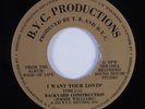Modern Soul 45 BACKYARD CONSTRUCTION I Want Your Lovin BYC NM/VG++ HEAR