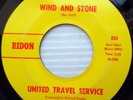 UNITED TRAVEL SERVICE Northwest psych 45 WIND & STONE DRUMMER of YOUR MIND e0743