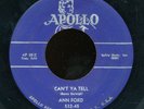 45tk-R&B vocal group-APOLLO 532-Ann Ford w/ group