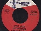 Lee Williams Cymbals RARE Northern Soul 45 CARNIVAL Lost Love Peeping Through