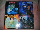 4 Heavy Metal Lp s  Tankard Alien  Warlock Mötley Crüe Girls  Manowar