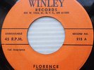 PARAGONS doowop 45 FLORENCE HEY LITTLE SCHOOL GIRL vg++ WINLEY East coast e9898