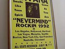 NIRVANA KURT COBAIN NEVERMIND WORLD TOUR 1992 FRAMED CONCERT TOUR POSTER …
