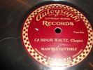 MANFRED GOTTHELF - AUTOGRAPH 78 RPM- C MINOR WALTZ - RARE - LISTEN