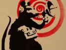 BANKSY ART COVER WHITE RADAR RAT RED Vinyl Lp Record Not Mint