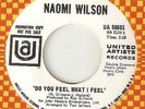 NAOMI WILSON Do You Feel What I Feel UA PROMO  NORTHERN SOUL 45