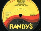 Horace Andy, Earl Flute - Don't Think About Me UK Randy's 7