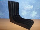 RETRO AUDIOSONIC RECORD LIBRARY BLACK PLASTIC LP HOLDER c1970s Made in Australia