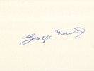 Sir George Martin - English Record Producer 'The Beatles' Hand Signed White Card