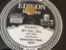 78 RPM HOT JAZZ FRANK WINEGAR PENNS (solos galore) My Gal Sal Edison Electric E
