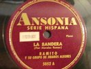 RAMITO Y SU GRUPO DE JIBAROS ALEGRES / RITA / LA BANDERA / 78 RPM RECORD