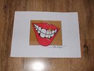 Smile Logo Printed on A4 Piece Of Paper Signed by Tim Stafell Queen