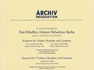 SCHNEIDERHAN Violin BACH Concertos B.1041-3 BAUMGARTNER DGG/Archiv APM-14086 LP