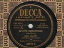 78 rpm Bing Crosby Decca 23778 White Christmas in E-