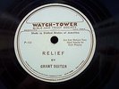 JUDGE RUTHERFORD RELATED 12in 78 RPM GRANT SUITER WATCH - TOWER No.P-151/2